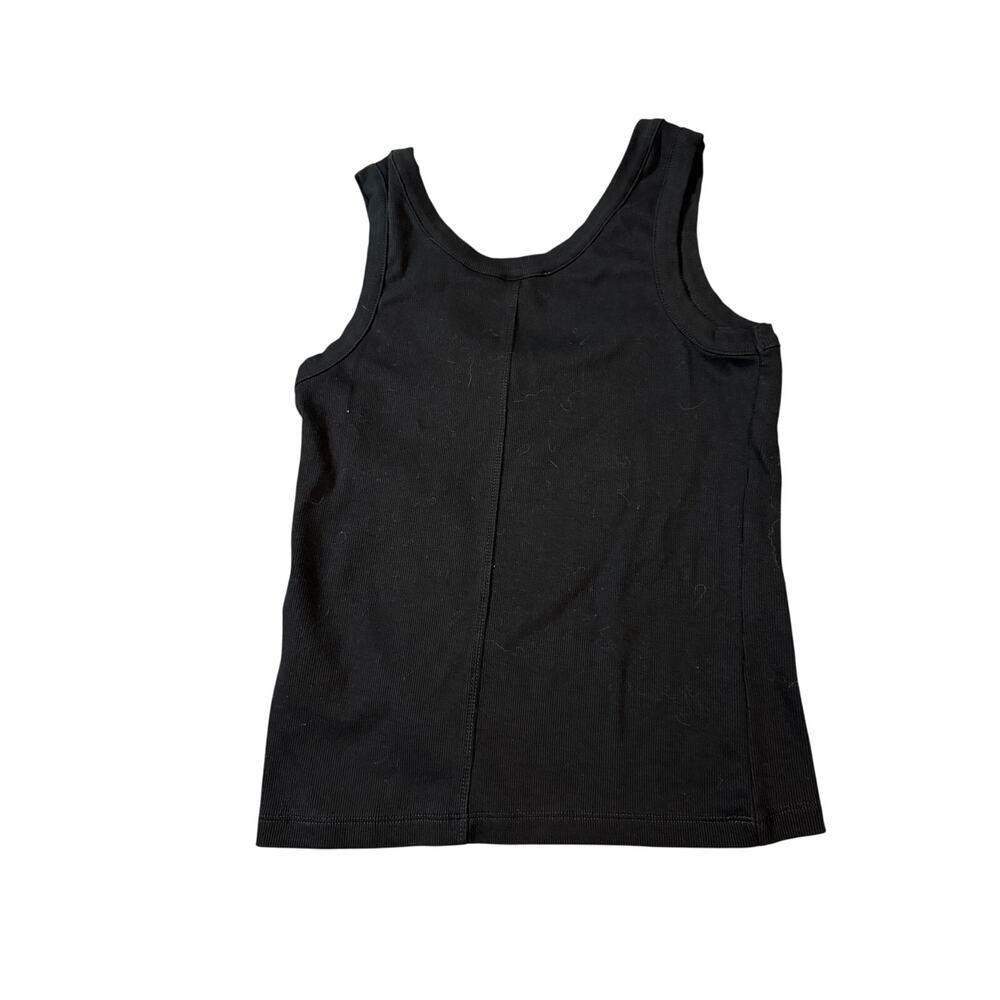 NWT Madewell Size XS Black (Re)generative Cotton Ribbed‎ Scoopneck Tank Y2K - Picture 3 of 6